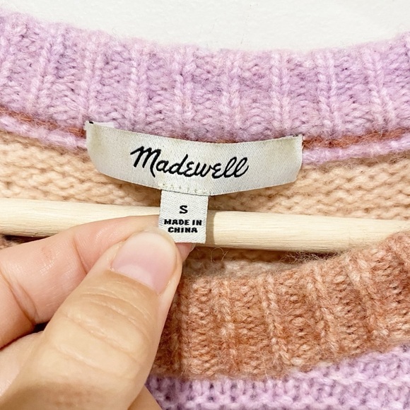 MADEWELL Space-Dyed Button-Shoulder Pullover Sweater Wool Alpaca Size Small - Picture 9 of 11